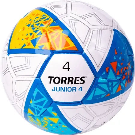 Мяч футб. TORRES Junior-4, F323804, р.4,глянц.ПУ, 4 сл, 32п, руч.сш, бел-жел-гол за 2&nbsp;070.60 ₽ купить в Сургуте