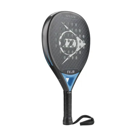 Ракетка для падела Dunlop FX Jr, 10370738, для юниоров, гибрид, графит, черно-голубой за 11&nbsp;019.40 ₽ купить в Сургуте