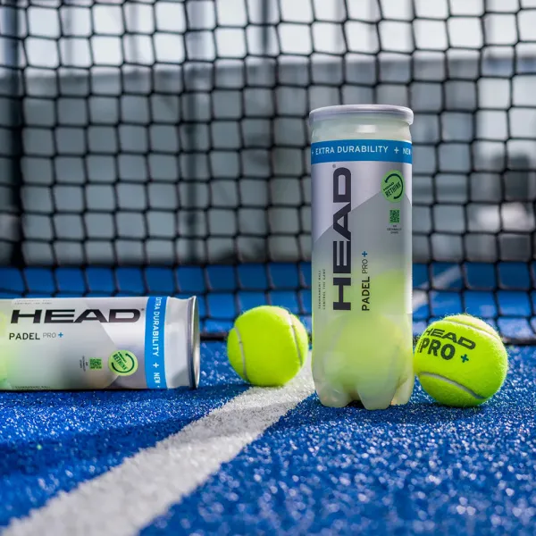 Мяч для падела HEAD Padel Pro+, 540203, уп.3 шт, FIP Approved, войлок,нат.резина,желтый за 933.30 ₽ в Сургуте