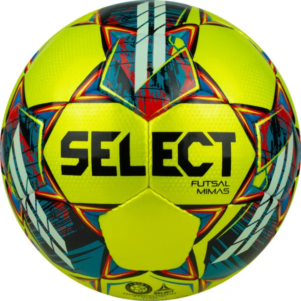 Мяч футзал. SELECT Futsal Mimas, 1053460550, р.4,FIFA Basic, 32 пан, гл.ПУ, руч.сш, жел-сине-красный за 6&nbsp;303.60 ₽ в Сургуте