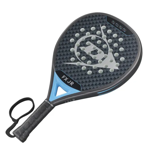Ракетка для падела Dunlop FX Jr, 10370738, для юниоров, гибрид, графит, черно-голубой за 11&nbsp;019.40 ₽ в Сургуте