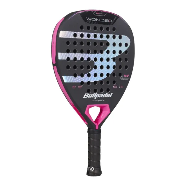 Ракетка для падела BULLPADEL Wonder 27, 497250, для продв.игроков, стекловолокно, карбон, черно-роз за 42&nbsp;969.20 ₽ в Сургуте