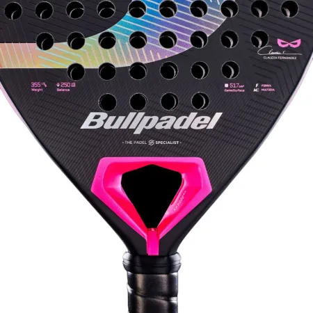 Ракетка для падела BULLPADEL Wonder 27, 497250, для продв.игроков, стекловолокно, карбон, черно-роз за 42&nbsp;969.20 ₽ купить в Сургуте