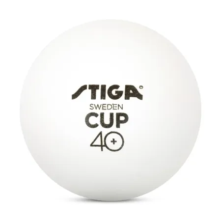 Мяч для наст. тенниса Stiga Cup ABS, 1110-2510-12, диам.40+мм, пластик, упак. 12 шт, белый за 1&nbsp;774.80 ₽ купить в Сургуте