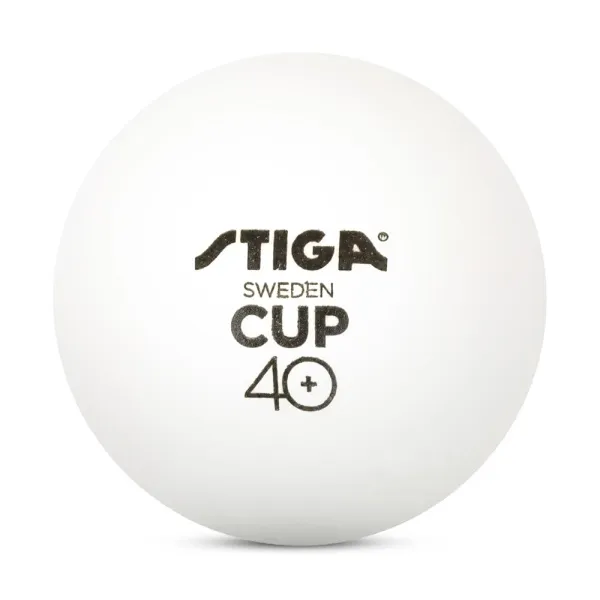 Мяч для наст. тенниса Stiga Cup ABS, 1110-2510-12, диам.40+мм, пластик, упак. 12 шт, белый за 1&nbsp;774.80 ₽ в Сургуте