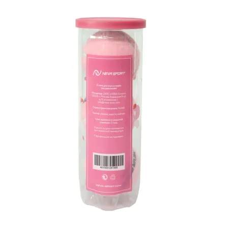 Мяч для падела NS Sakura, UAA2, уп.3 шт, сукно, нат.резина, розовый за 824.50 ₽ купить в Сургуте