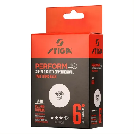 Мяч для наст. тенниса Stiga Perform 3***, 40+, 1113-2110-06, пластик, ITTF Appr., уп.6 шт, бел за 2&nbsp;121.60 ₽ купить в Сургуте