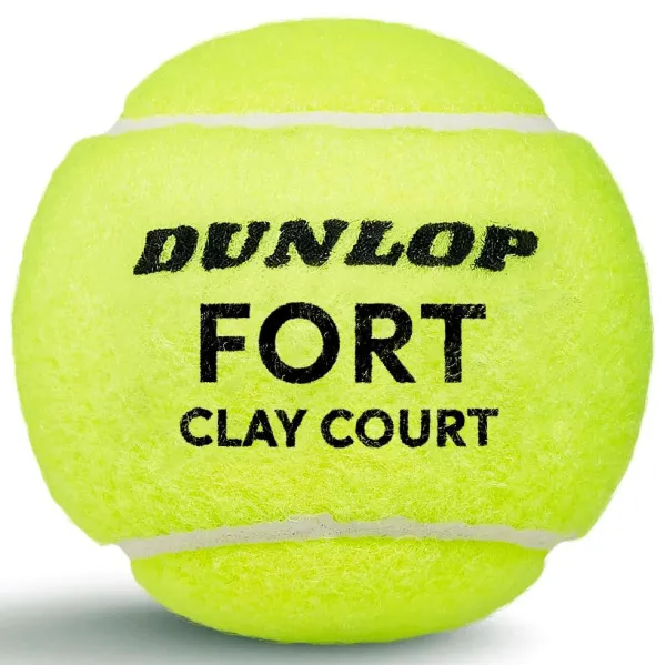 Мяч теннисный Dunlop Fort Clay Court 4B, 601613, уп.4 шт,одобр.ITF и FFT,сукно,нат.резина,желтый за 1&nbsp;812.20 ₽ в Сургуте