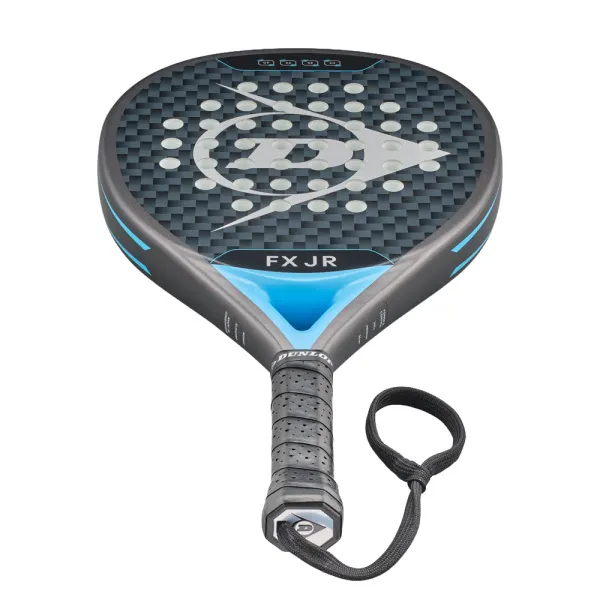 Ракетка для падела Dunlop FX Jr, 10370738, для юниоров, гибрид, графит, черно-голубой за 11&nbsp;019.40 ₽ в Сургуте