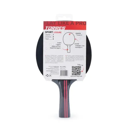 Ракетка для н/т TORRES Sport 1*, TT23005 для любителей, накладка 1,5 мм, конич. ручка за 991.10 ₽ купить в Сургуте