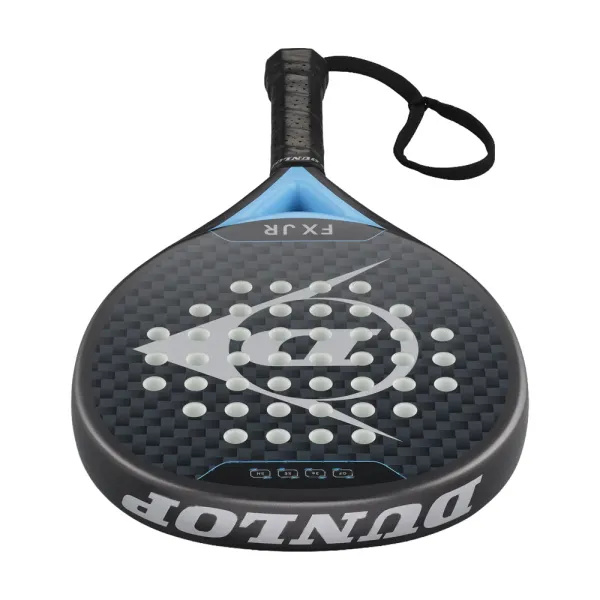 Ракетка для падела Dunlop FX Jr, 10370738, для юниоров, гибрид, графит, черно-голубой за 11&nbsp;019.40 ₽ в Сургуте