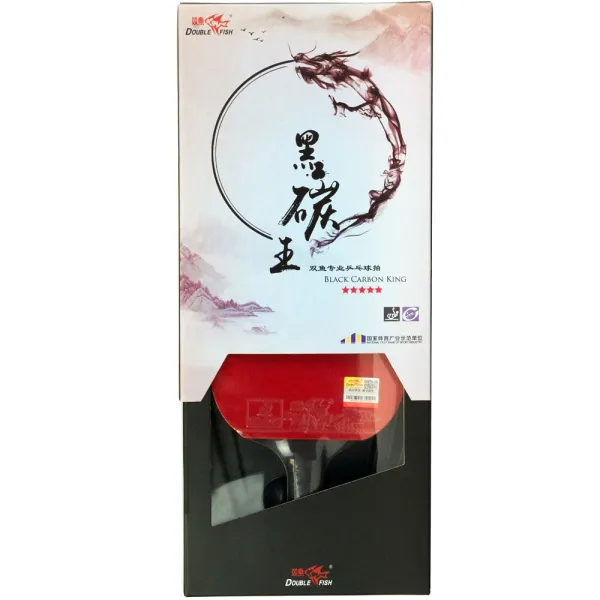 Ракетка для н/т DOUBLE FISH Black Carbon King Racket 5*****, для професс.,ITTF Appr.,накл.2,1,мм за 6&nbsp;434.50 ₽ в Сургуте