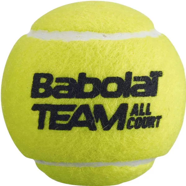 Мяч теннисный BABOLAT Team All Court,502081, уп.4 шт,одобр.ITF, сукно, нат.резина,желтый за 2&nbsp;385.10 ₽ в Сургуте