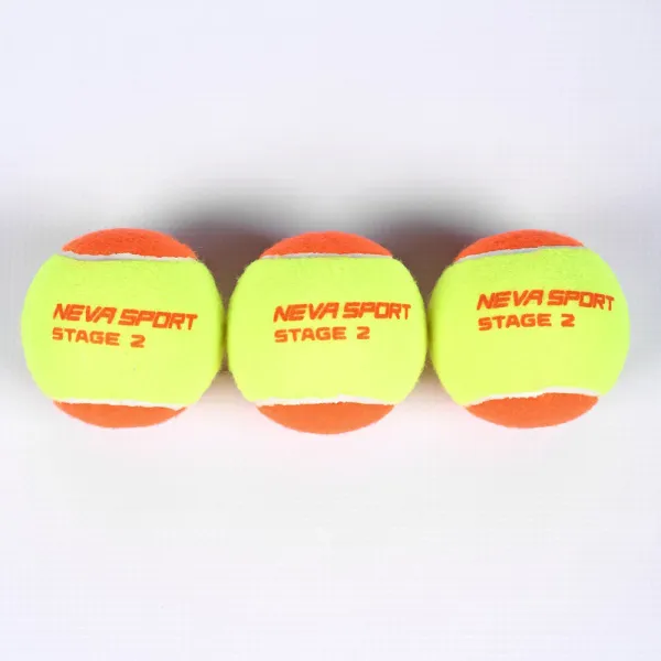 Мяч теннисный детский NS Orange, 5021005, уп.3 шт, резина, шерть, нейлон, желто-оранжевый за 613.70 ₽ в Сургуте